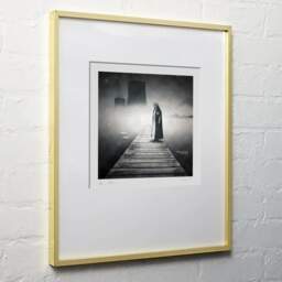 Art and collection photography Denis Olivier, Dreamspace Reloaded, Etude 5. May 2008. Ref-1156 - Denis Olivier Photography, light wood frame on white wall