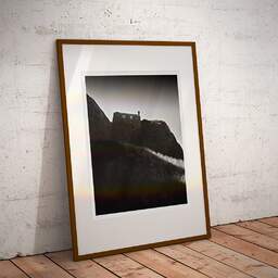 Art and collection photography Denis Olivier, Dunnottar Castle, Stonehaven, Scotland. August 2022. Ref-11617 - Denis Olivier Art Photography, Large original photographic art print in limited edition and signed framed in an brown wood frame