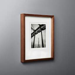 Art and collection photography Denis Olivier, Eiffel Tower, Debilly Footbridge, Paris, France. February 2022. Ref-11662 - Denis Olivier Photography, original fine-art photograph in limited edition and signed in dark wood frame