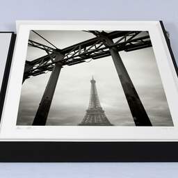 Art and collection photography Denis Olivier, Eiffel Tower, Debilly Footbridge, Paris, France. February 2022. Ref-11662 - Denis Olivier Photography, large original 15.7 x 15.7 inches fine-art photograph print in limited edition, Leica M7 film 24x36 camera
