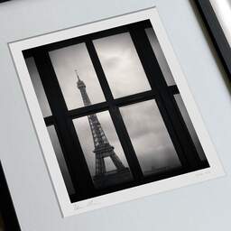Art and collection photography Denis Olivier, Eiffel Tower, Paris, France. February 2018. Ref-1371 - Denis Olivier Photography, large original 9 x 9 inches fine-art photograph print in limited edition, framed and signed