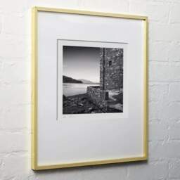 Art and collection photography Denis Olivier, Eilean Donan Castle, Etude 2, Highlands, Scotland. August 2022. Ref-11581 - Denis Olivier Photography, light wood frame on white wall