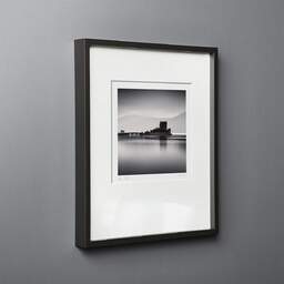 Art and collection photography Denis Olivier, Eilean Donan Castle, Etude 3, Highlands, Scotland. August 2022. Ref-11594 - Denis Olivier Photography, black wood frame on gray background