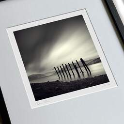 Art and collection photography Denis Olivier, Eleven Poles, South Ballachulish, Rubh'a' Bhaid Bheithe Bay, Wales. April 2006. Ref-952 - Denis Olivier Art Photography, large original 9 x 9 inches fine-art photograph print in limited edition, framed and signed