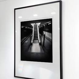 Art and collection photography Denis Olivier, Escalator, Saint-Jean Train Station, France. April 2021. Ref-11505 - Denis Olivier Art Photography, Exhibition of a large original photographic art print in limited edition and signed