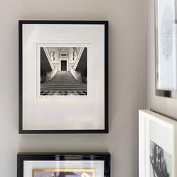 Art and collection photography Denis Olivier, Escalier D'honneur, Arts Et Métiers Museum, Paris, France. October 2005. Ref-808 - Denis Olivier Photography, original fine-art photograph signed in limited edition in a black wooden frame with other images hung on the wall