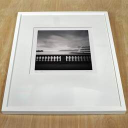 Art and collection photography Denis Olivier, Ferry Cruising, Etude 2, Maggiore Lake, Italy. August 2014. Ref-1430 - Denis Olivier Photography, white frame on a wooden table
