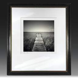 Art and collection photography Denis Olivier, Fisherman Pontoon, Contaut, Lake Hourtin, France. August 2006. Ref-1025 - Denis Olivier Photography, original fine-art photograph in limited edition and signed in black and gold wood frame