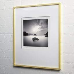 Art and collection photography Denis Olivier, Fjord Rock, Westland, Norway. August 2013. Ref-11600 - Denis Olivier Photography, light wood frame on white wall