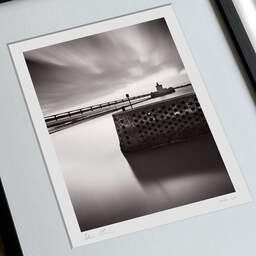 Art and collection photography Denis Olivier, Fort Louvois And Pier, Bourcefranc-Le-Chapus, France. November 2021. Ref-11684 - Denis Olivier Art Photography, large original 9 x 9 inches fine-art photograph print in limited edition, framed and signed