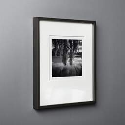 Art and collection photography Denis Olivier, François Soula Lake, Plaisance-du-Touch, France. June 2021. Ref-11453 - Denis Olivier Art Photography, black wood frame on gray background
