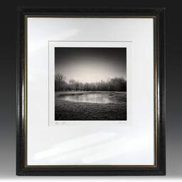 Art and collection photography Denis Olivier, Frozen Pond, Coperit, France. December 2005. Ref-894 - Denis Olivier Photography, original fine-art photograph in limited edition and signed in black and gold wood frame