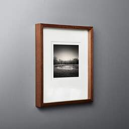 Art and collection photography Denis Olivier, Frozen Pond, Coperit, France. December 2005. Ref-894 - Denis Olivier Art Photography, original fine-art photograph in limited edition and signed in dark wood frame