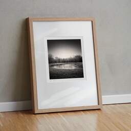 Art and collection photography Denis Olivier, Frozen Pond, Coperit, France. December 2005. Ref-894 - Denis Olivier Photography, original fine-art photograph in limited edition and signed in light wood frame