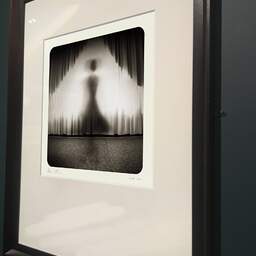 Art and collection photography Denis Olivier, Ghost Opera, Etude 28. October 2007. Ref-1111 - Denis Olivier Photography, brown wood old frame on dark gray background