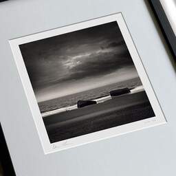 Art and collection photography Denis Olivier, Grande-Côte Beach, La Palmyre, France. November 2005. Ref-829 - Denis Olivier Art Photography, large original 9 x 9 inches fine-art photograph print in limited edition, framed and signed