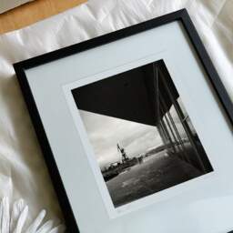 Art and collection photography Denis Olivier, Harbour, Aarhus Domsogn, Denmark. August 2019. Ref-11611 - Denis Olivier Photography, reception and unpacking of an original fine-art photograph in limited edition and signed in a black wooden frame