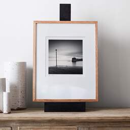 Art and collection photography Denis Olivier, Harbour Entrance, Bourcefranc-Le-Chapus, France. November 2021. Ref-11554 - Denis Olivier Art Photography, gallery exhibition with black frame