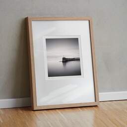 Art and collection photography Denis Olivier, Harbour Pier, Bourcefrance-Le-Chapus, France. November 2021. Ref-11566 - Denis Olivier Photography, original fine-art photograph in limited edition and signed in light wood frame