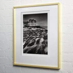 Art and collection photography Denis Olivier, Home By The Sea, Biscarrosse, France. June 2020. Ref-1348 - Denis Olivier Photography, light wood frame on white wall