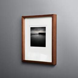 Art and collection photography Denis Olivier, Horizon And Pier Edge, Les Boucholeurs, France. December 2010. Ref-1258 - Denis Olivier Photography, original fine-art photograph in limited edition and signed in dark wood frame