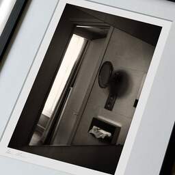 Art and collection photography Denis Olivier, Hotel Bathroom, Paris, France. September 2020. Ref-1390 - Denis Olivier Photography, large original 9 x 9 inches fine-art photograph print in limited edition, framed and signed