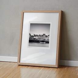 Art and collection photography Denis Olivier, Houses On The Dock, Le Croisic, France. April 2022. Ref-11557 - Denis Olivier Photography, original fine-art photograph in limited edition and signed in light wood frame