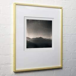 Art and collection photography Denis Olivier, I Need To Forget, Pyrénées, France. August 1990. Ref-921 - Denis Olivier Photography, light wood frame on white wall