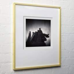 Art and collection photography Denis Olivier, Jan Hus Memorial, Prague, Czech Republic. March 2016. Ref-11562 - Denis Olivier Photography, light wood frame on white wall