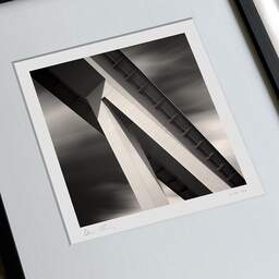 Art and collection photography Denis Olivier, Joseph De Brix Bridge, Port Le Bono, France. August 2005. Ref-764 - Denis Olivier Art Photography, large original 9 x 9 inches fine-art photograph print in limited edition, framed and signed