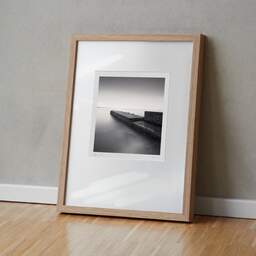 Art and collection photography Denis Olivier, Lérat Harbour, Piriac-Sur-Mer, France. November 2021. Ref-11536 - Denis Olivier Photography, original fine-art photograph in limited edition and signed in light wood frame