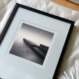 Art and collection photography Denis Olivier, Lérat Harbour, Piriac-Sur-Mer, France. November 2021. Ref-11536 - Denis Olivier Photography, reception and unpacking of an original fine-art photograph in limited edition and signed in a black wooden frame