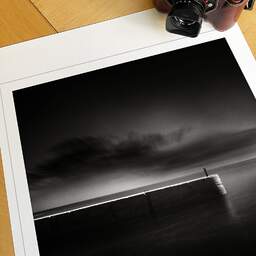 Art and collection photography Denis Olivier, Light Falling On Pier, Oléron Island, France. October 2011. Ref-1265 - Denis Olivier Photography, large original 15.7 x 15.7 inches fine-art photograph print in limited edition, Leica M7 film 24x36 camera