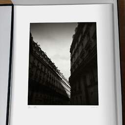 Art and collection photography Denis Olivier, Light In Haussmann Street, Paris, France. February 2022. Ref-11673 - Denis Olivier Art Photography, original photographic print in limited edition and signed, framed under cardboard mat