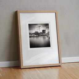 Art and collection photography Denis Olivier, Marina, Dock 2, Bordeaux, France. August 2020. Ref-1359 - Denis Olivier Art Photography, original fine-art photograph in limited edition and signed in light wood frame