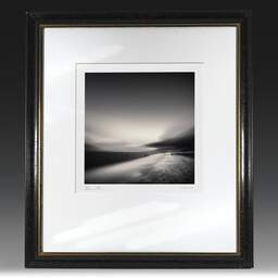 Art and collection photography Denis Olivier, Mediterranean Dusk, Marseillan Beach, France. August 2006. Ref-1063 - Denis Olivier Photography, original fine-art photograph in limited edition and signed in black and gold wood frame