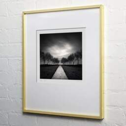 Art and collection photography Denis Olivier, Moment In Time, Highway Lay-By, Belgium. October 2008. Ref-1251 - Denis Olivier Photography, light wood frame on white wall