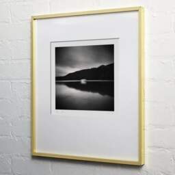Art and collection photography Denis Olivier, Moving Boat, Lake Okataina, New Zealand. July 2018. Ref-1318 - Denis Olivier Photography, light wood frame on white wall