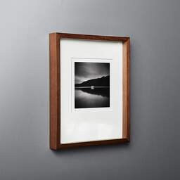 Art and collection photography Denis Olivier, Moving Boat, Lake Okataina, New Zealand. July 2018. Ref-1318 - Denis Olivier Photography, original fine-art photograph in limited edition and signed in dark wood frame