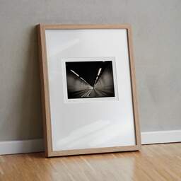 Art and collection photography Denis Olivier, Moving In A Tunnel, Highway A83, France. August 2020. Ref-1391 - Denis Olivier Photography, original fine-art photograph in limited edition and signed in light wood frame