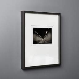 Art and collection photography Denis Olivier, Moving In A Tunnel, Highway A83, France. August 2020. Ref-1391 - Denis Olivier Photography, black wood frame on gray background