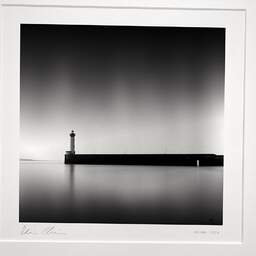 Art and collection photography Denis Olivier, Old Mole And Lighthouse, Saint-Nazaire, France. August 2020. Ref-1357 - Denis Olivier Photography, original photographic print in limited edition and signed, framed under cardboard mat