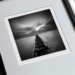 Art and collection photography Denis Olivier, Old Pier At Dusk, Sønderborg, Denmark. October 2008. Ref-1204 - Denis Olivier Art Photography, large original 9 x 9 inches fine-art photograph print in limited edition, framed and signed