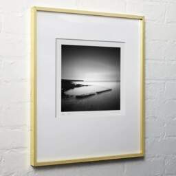 Art and collection photography Denis Olivier, Old Sea Pool, Le Croisic, France. May 2021. Ref-11450 - Denis Olivier Photography, light wood frame on white wall