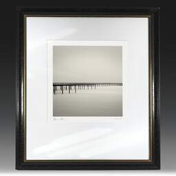 Art and collection photography Denis Olivier, Oyster Nursery, Bouzigues, France. August 2006. Ref-1046 - Denis Olivier Art Photography, original fine-art photograph in limited edition and signed in black and gold wood frame