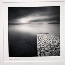 Art and collection photography Denis Olivier, Paved Ramp, Etude 1, Lake Maggiore, Italy. August 2014. Ref-1302 - Denis Olivier Photography, original photographic print in limited edition and signed, framed under cardboard mat