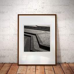 Art and collection photography Denis Olivier, Pavement Structure, Port-Lauragais, May 10, 2003, France. May 2003. Ref-737 - Denis Olivier Art Photography, Large original photographic art print in limited edition and signed framed in an brown wood frame