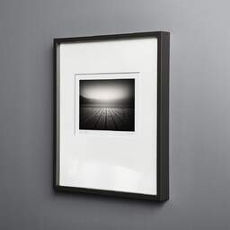 Art and collection photography Denis Olivier, Pavin Lake, Besse-et-Saint-Anastaise, France. December 2021. Ref-11602 - Denis Olivier Photography, black wood frame on gray background