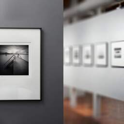 Art and collection photography Denis Olivier, Pier And Diving Tower, Geneva Lake, Switzerland. August 2014. Ref-1293 - Denis Olivier Photography, gallery exhibition with black frame