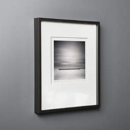 Art and collection photography Denis Olivier, Pier In Silence, Netherlands, Netherlands. April 2015. Ref-1316 - Denis Olivier Photography, black wood frame on gray background